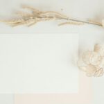 Eco-friendly Paper - white and gold floral textile