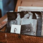 Photo Albums - old photos in brown wooden chest