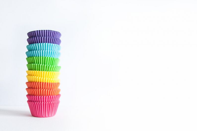 Baking Supplies - multi colored plastic straw cup
