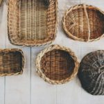 Freezer Baskets - brown wicker basket lot
