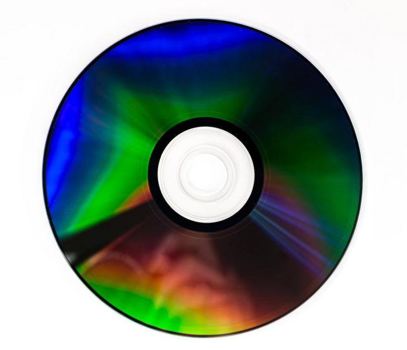 Multimedia Storage - green blue and black compact disc