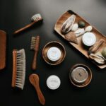 Leather Care - hand brushes on brown plate