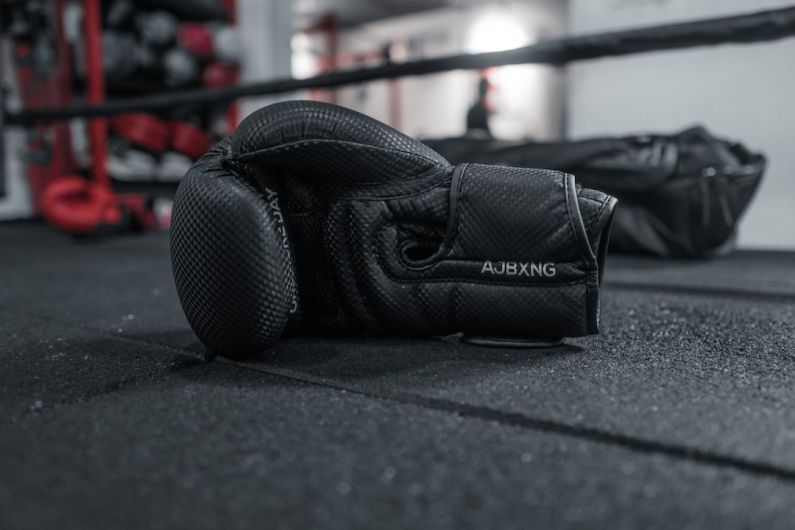 Boxing Gloves - black and white adidas slide sandals